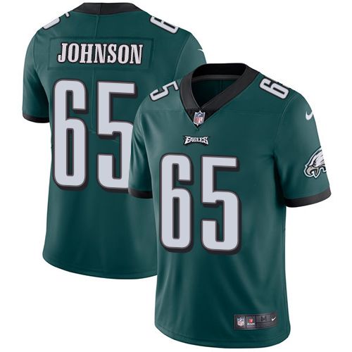 Men Philadelphia Eagles 65 Lane Johnson Nike Green Vapor Limited NFL Jersey